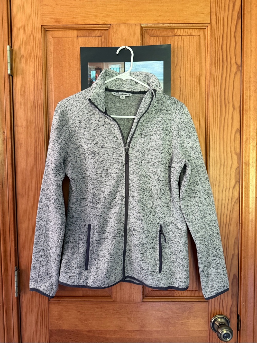 Women’s Gray Full‑Zip Fleece Jacket
